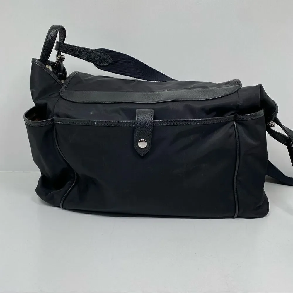 Burberry Flap Nylon Diaper Bag Black